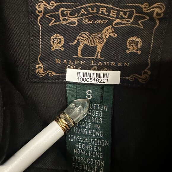 Lauren Ralph Lauren Safari Outfitters Snap Button Black Shirt Small - Picture 9 of 10